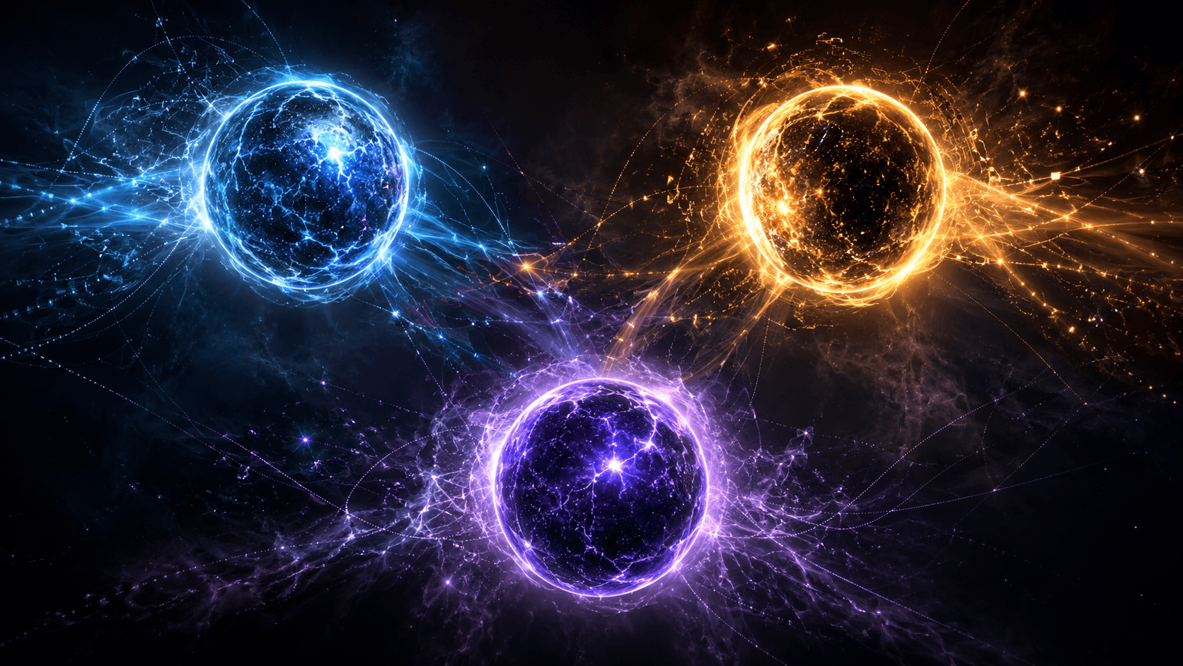 AI competition between OpenAI Google and Anthropic visualised as competing technology systems