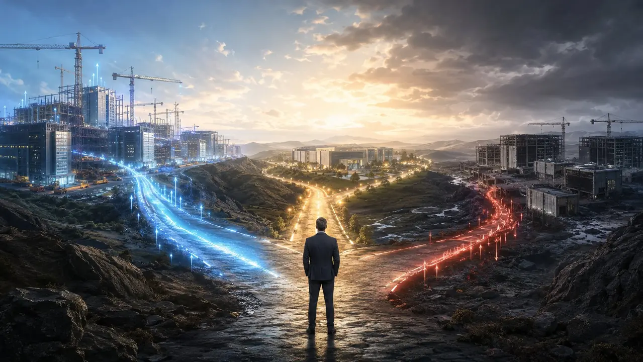 AI capex scenarios with continued buildout selective spending and overbuild risk