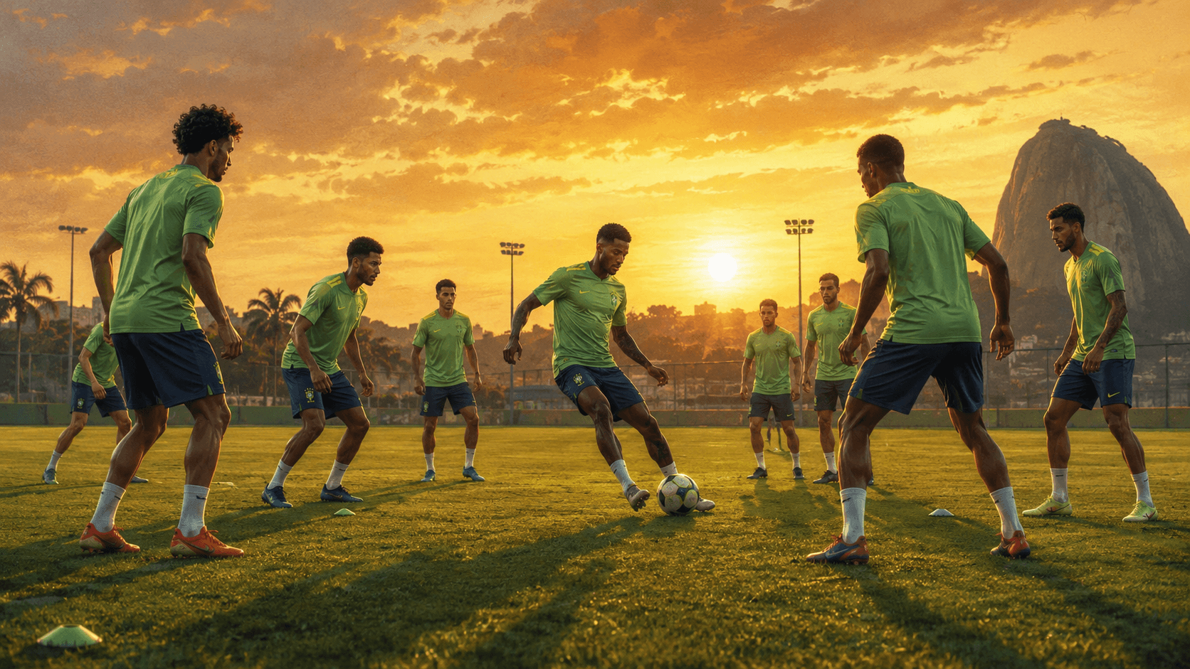 Brazil squad training ahead of 2026 World Cup