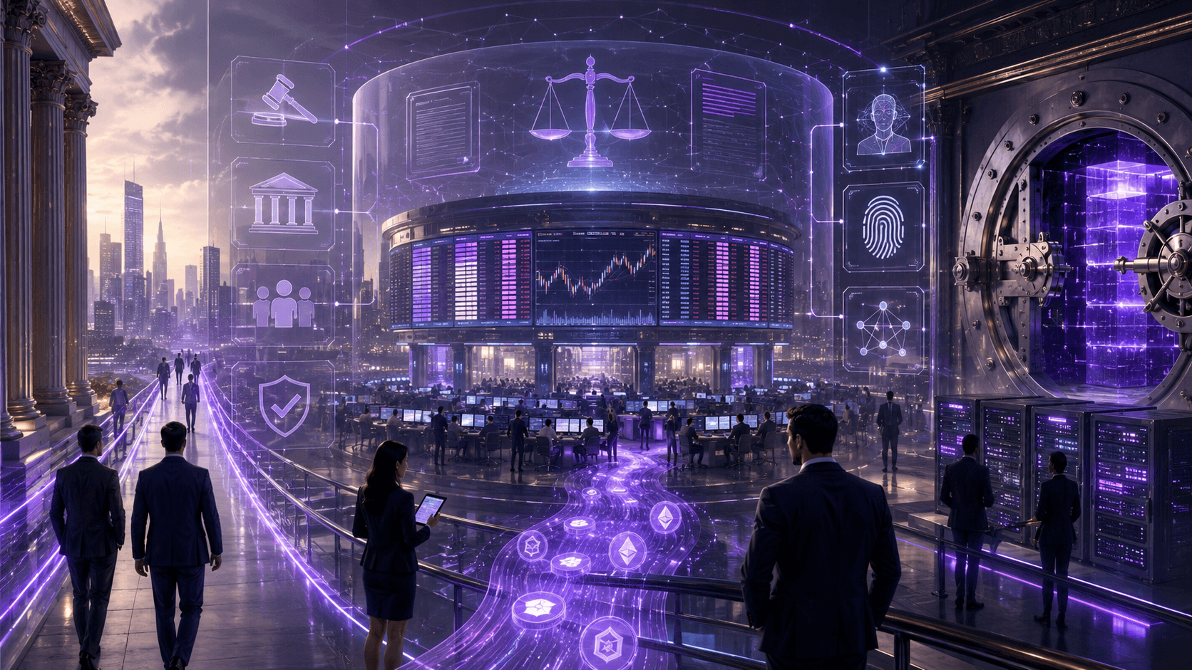 Crypto exchange regulation concept with marketplace compliance and custody infrastructure