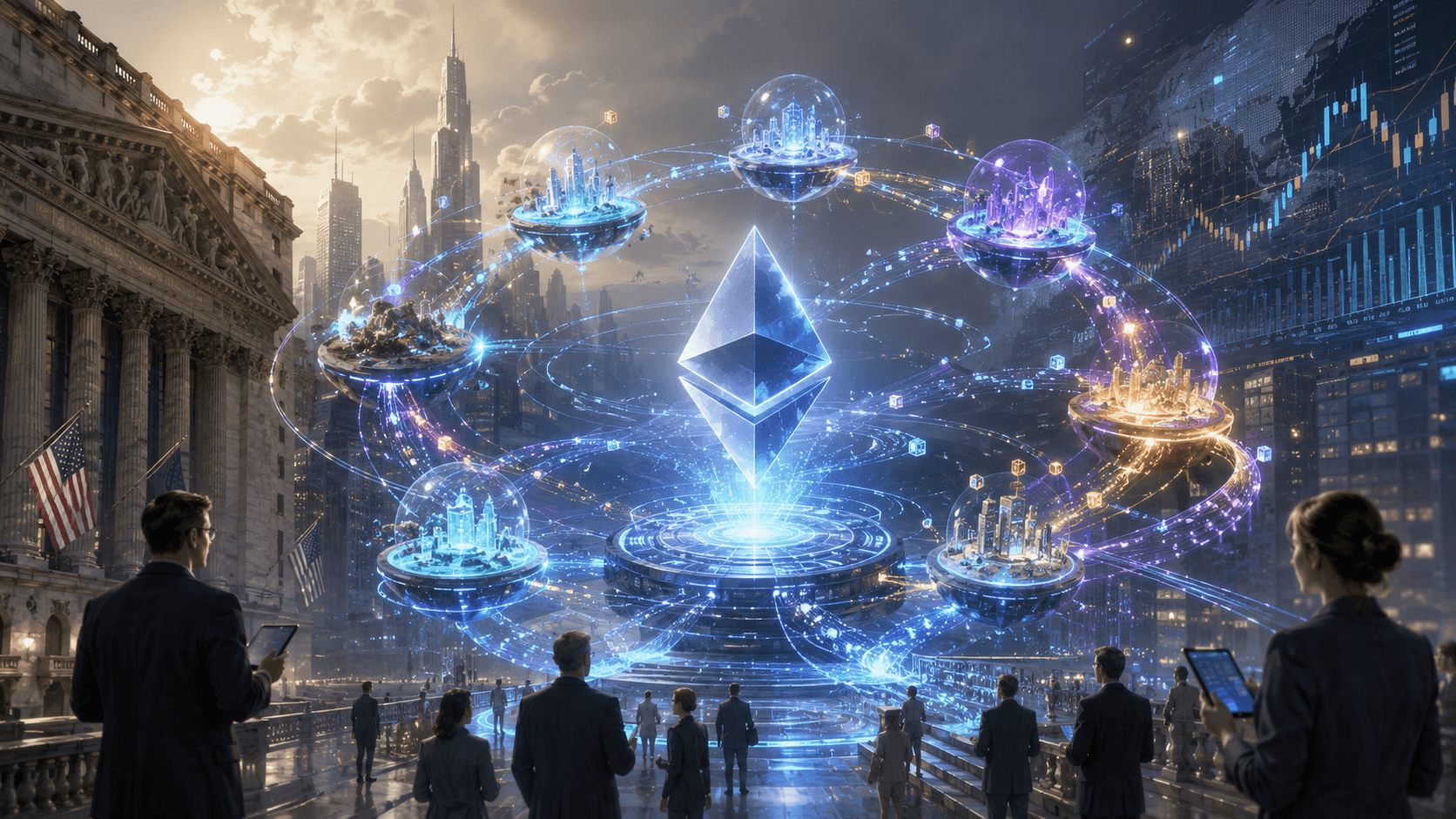 Ethereum Layer 2 growth and settlement layer forecast concept