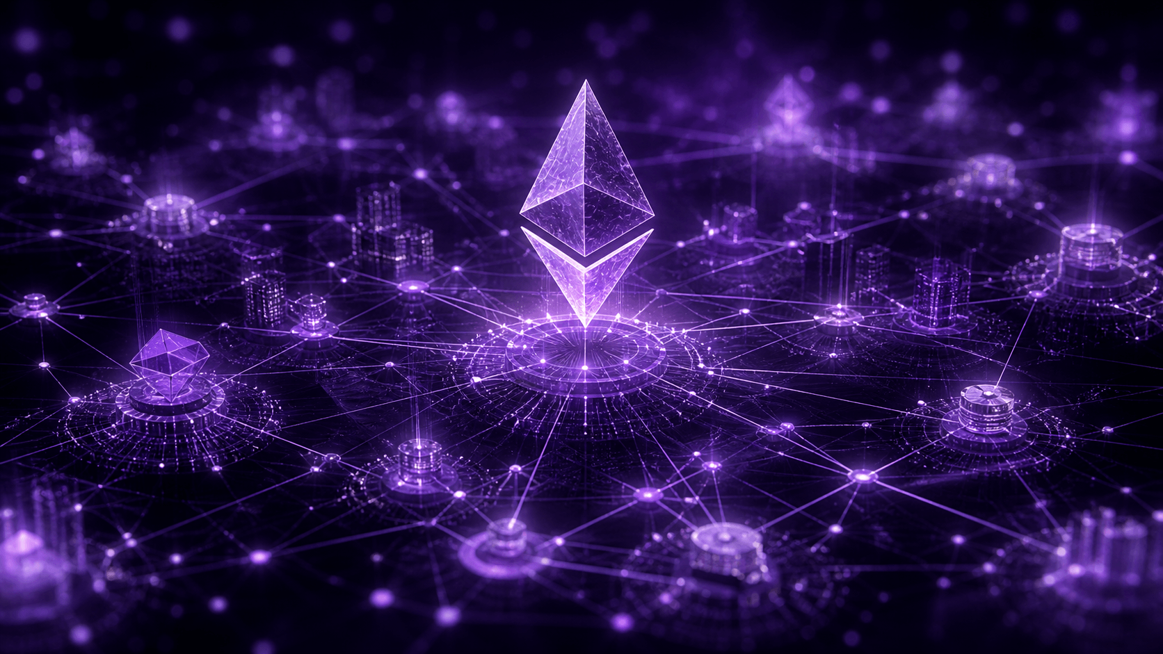 Ethereum network staking and DeFi ecosystem visualization