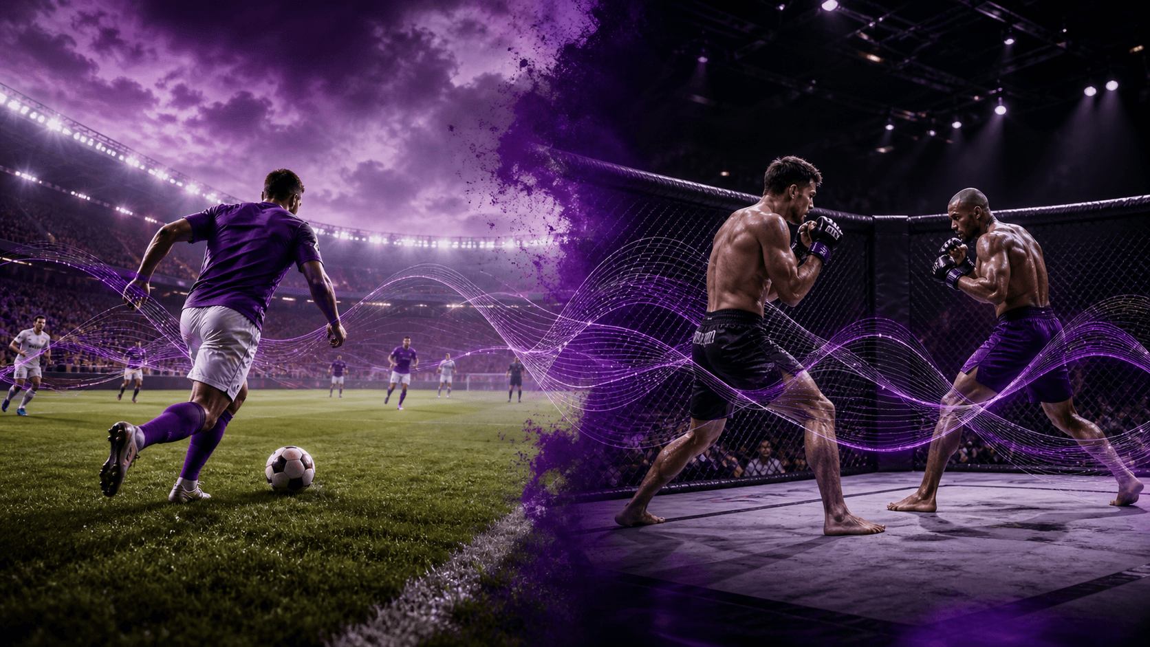 Football and MMA forecasting compared through prediction market probability waves