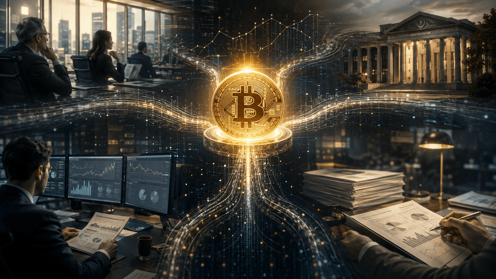 Institutional Bitcoin demand flowing toward a central Bitcoin node