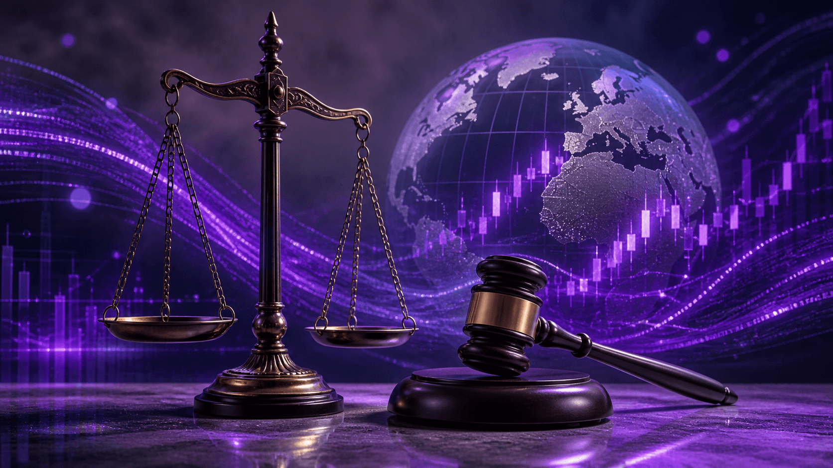 Legal scales representing prediction market regulation and global legal status