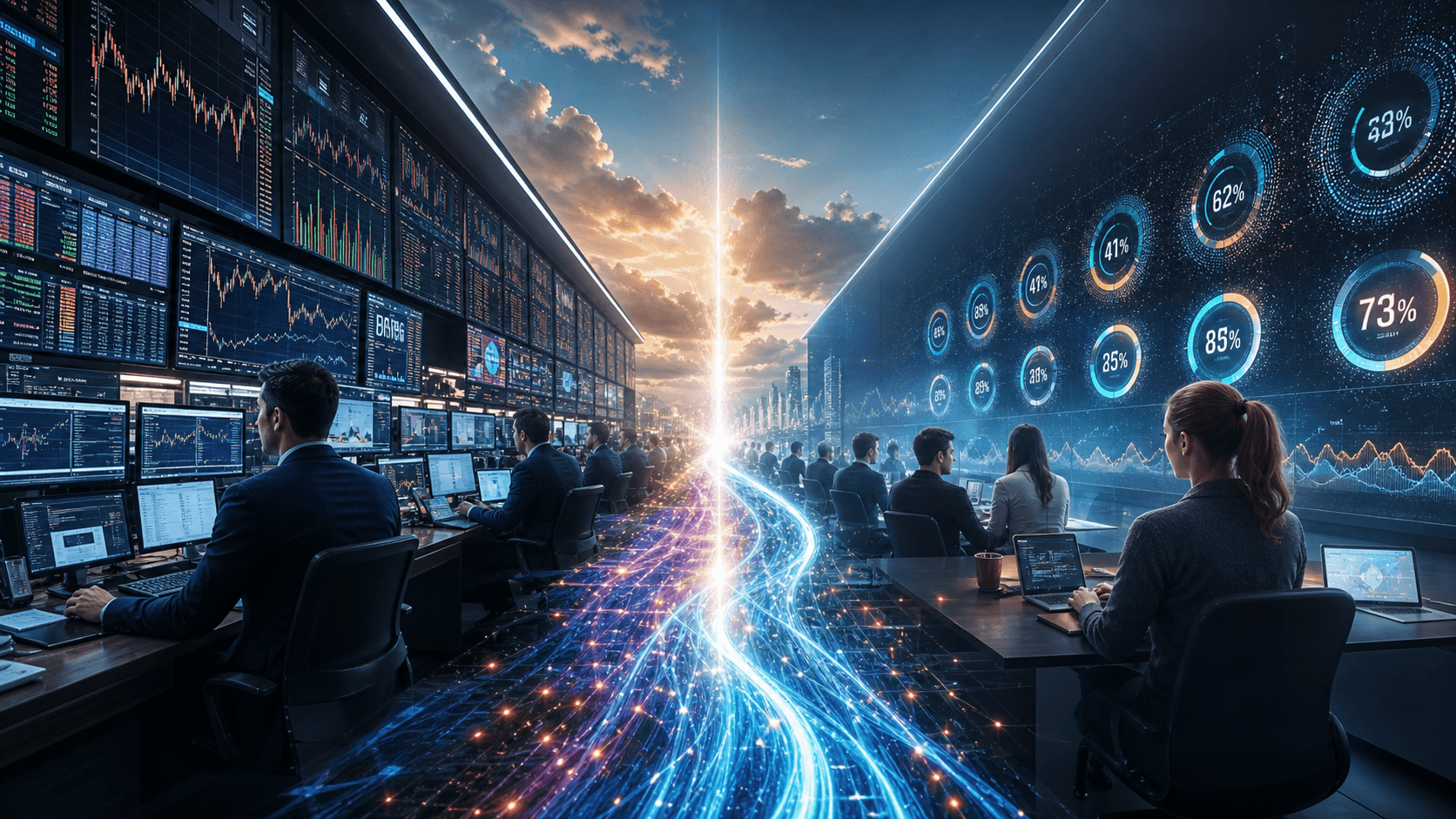 Prediction markets versus financial trading comparison visualization