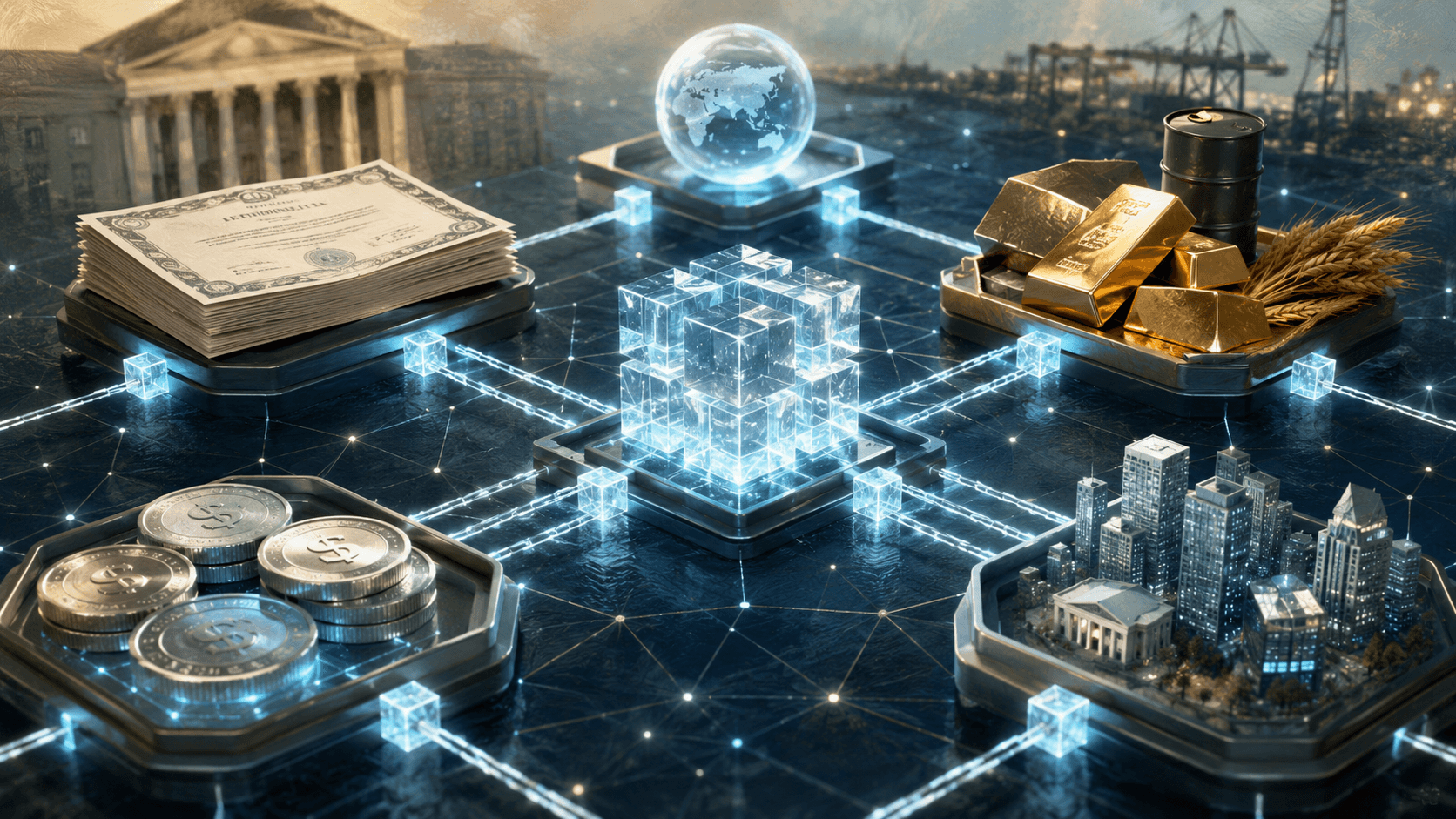 Tokenized asset infrastructure connecting bonds funds commodities and stablecoins
