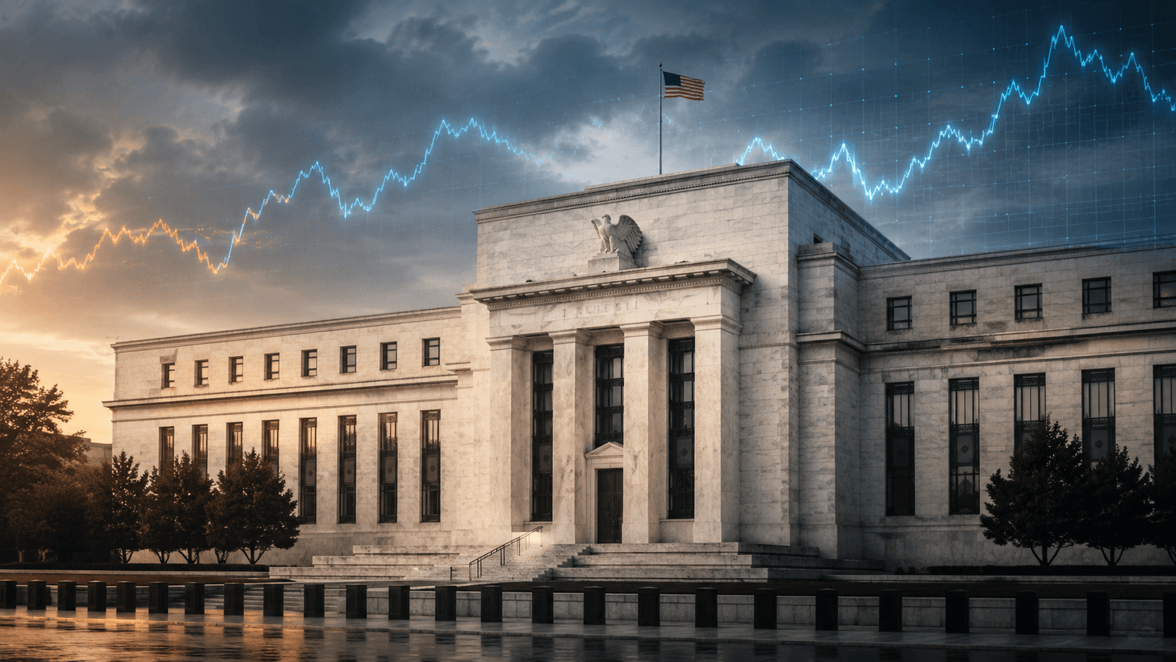 US Federal Reserve interest rate forecast 2026 with monetary policy concept