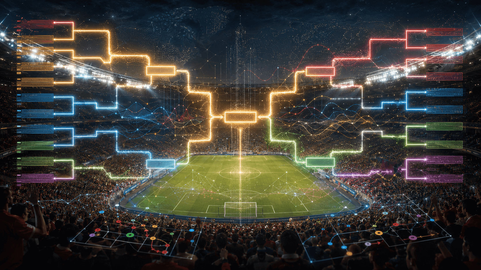 World Cup 2026 knockout stage prediction bracket concept