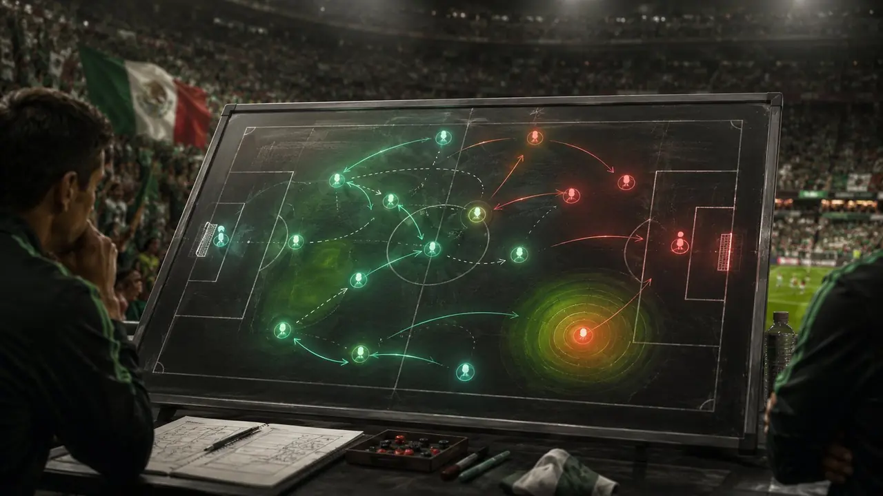 Mexico Group A forecast with tactical board and probability indicators