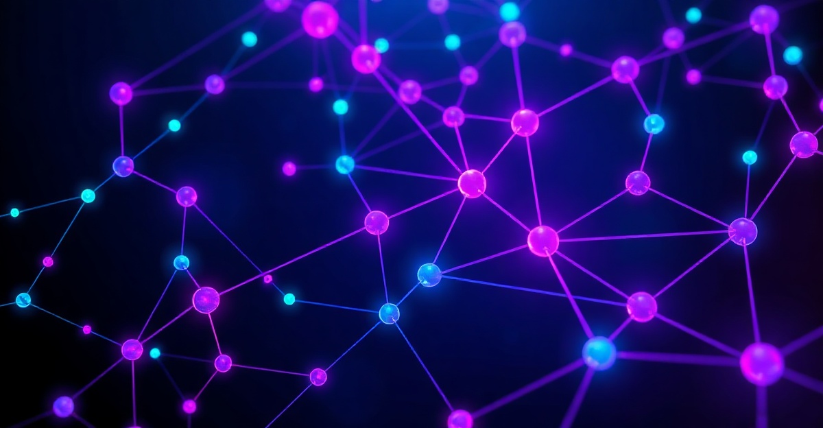 Solana price prediction 2026 — abstract blockchain network with glowing nodes and data flows