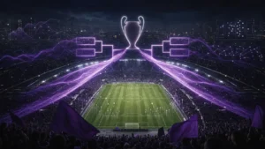 World Cup 2026 quarter-final predictions concept with four bracket paths converging toward the trophy