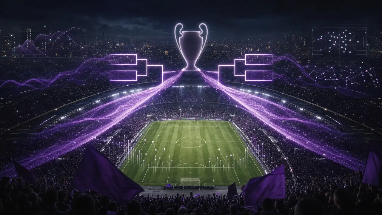 World Cup 2026 quarter-final predictions concept with four bracket paths converging toward the trophy